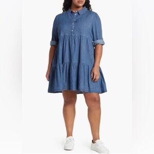 Tommy Hilfiger Blue Denim Shirt Dress